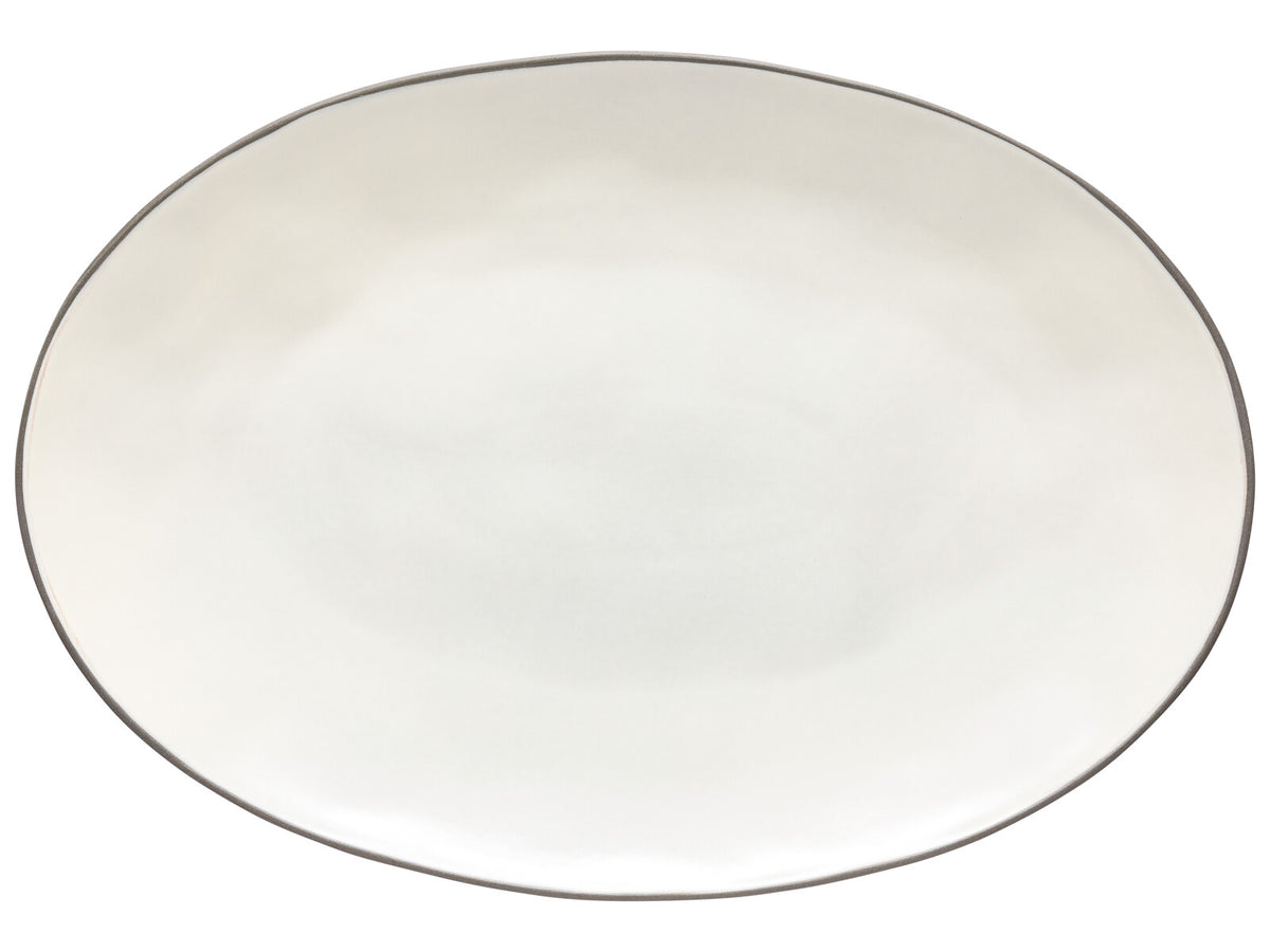 Stacked Organic Oval Platter 45cm Salt - Costa Nova