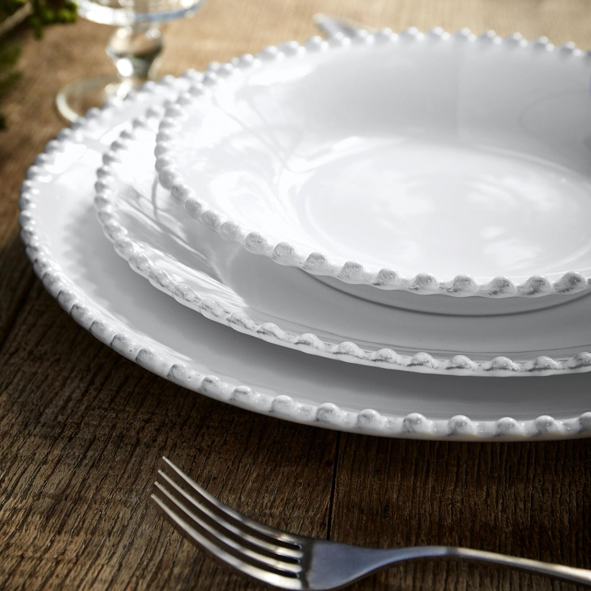 5-Piece Dinnerware Set Pearl White