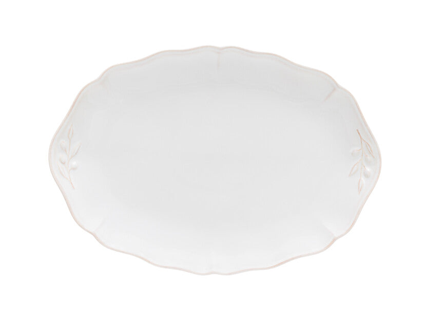 Oval Platter Alentejo 32cm - white stoneware