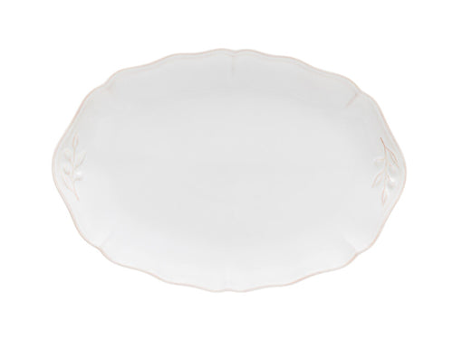 Oval Platter Alentejo 32cm - white stoneware